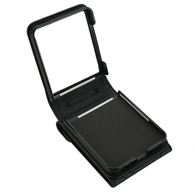 Κάλυμμα Samsung Galaxy Z Flip 7 Θήκη Καρτών Και Λουράκι Με Μπλοκάρισμα Rfid Σιλικόνης