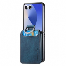 Κάλυμμα Samsung Galaxy Z Flip 7 Θήκη Καρτών Και Θήκη Vintage