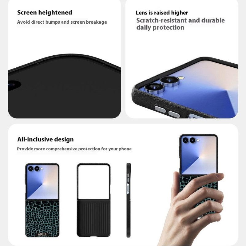 Κάλυμμα Samsung Galaxy Z Flip 7 Υφή Κροκόδειλου Συμβατή Με Magsafe Abeel
