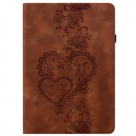 Δερμάτινη Θήκη Κινητού Samsung Galaxy Tab S10 Plus Θήκες Κινητών Καρδιές Με Εφέ Σουέτ