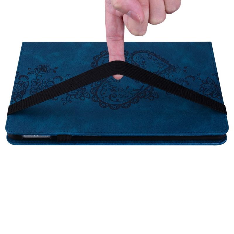 Δερμάτινη Θήκη Κινητού Samsung Galaxy Tab S10 Plus Θήκες Κινητών Καρδιές Με Εφέ Σουέτ