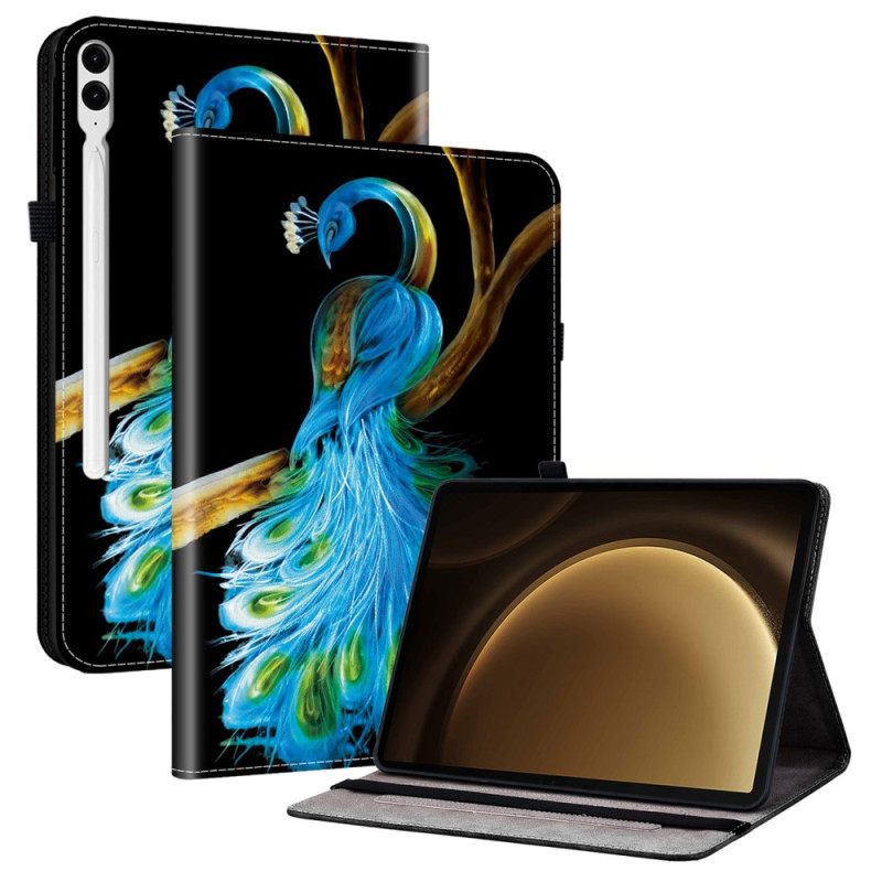 Δερμάτινη Θήκη Κινητού Samsung Galaxy Tab S10 Plus Θήκες Κινητών Σχέδιο Παγώνι