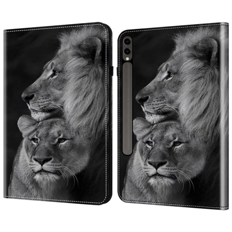 Δερματινη Θηκη Samsung Galaxy Tab S10 Plus Λιοντάρια