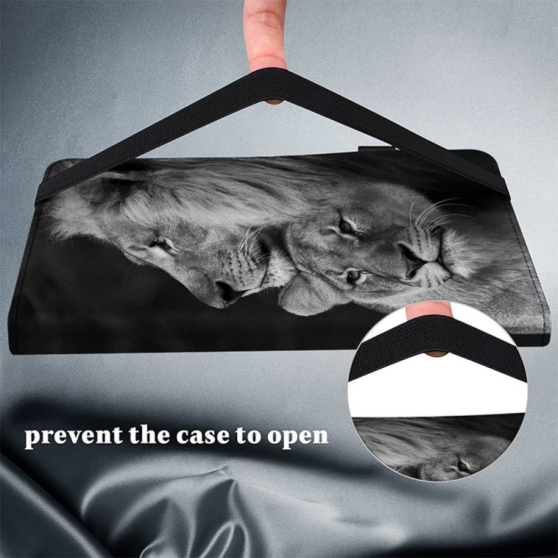 Δερματινη Θηκη Samsung Galaxy Tab S10 Plus Λιοντάρια