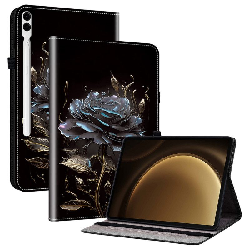 Δερματινη Θηκη Samsung Galaxy Tab S10 Plus Μαύρο Τριαντάφυλλο