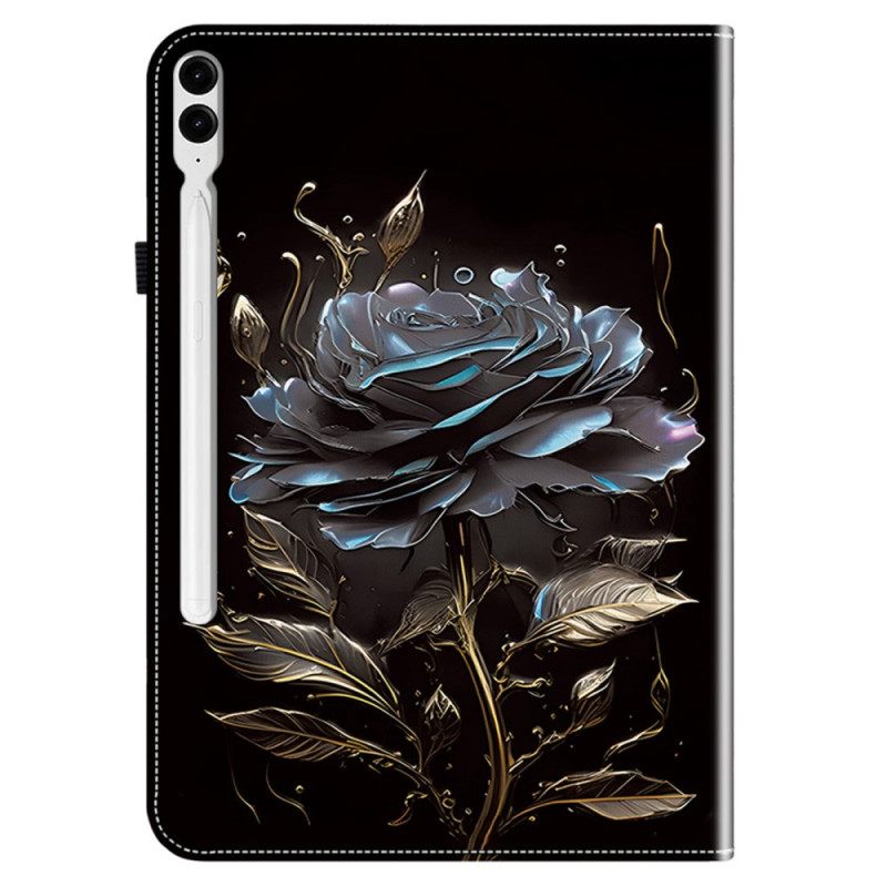 Δερματινη Θηκη Samsung Galaxy Tab S10 Plus Μαύρο Τριαντάφυλλο