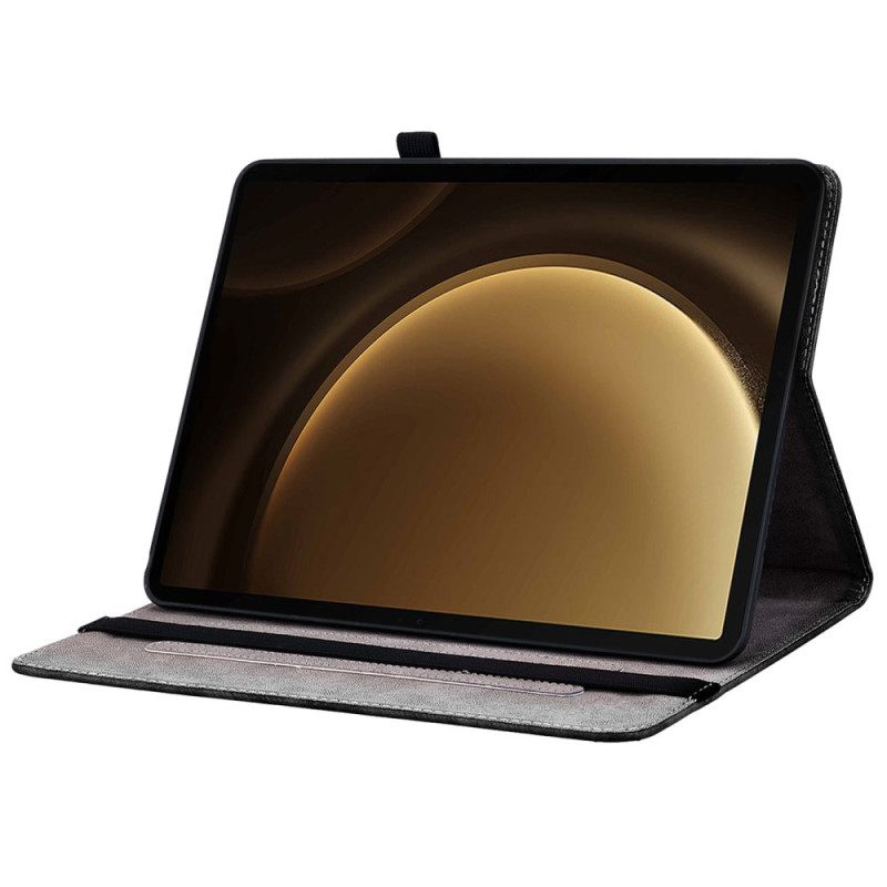 Δερματινη Θηκη Samsung Galaxy Tab S10 Plus Μαύρο Τριαντάφυλλο