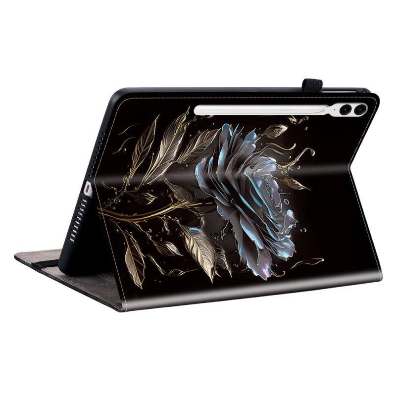 Δερματινη Θηκη Samsung Galaxy Tab S10 Plus Μαύρο Τριαντάφυλλο