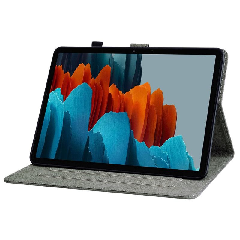 Δερματινη Θηκη Samsung Galaxy Tab S10 Plus Μικρή Τίγρη Με Εφέ Σουέτ