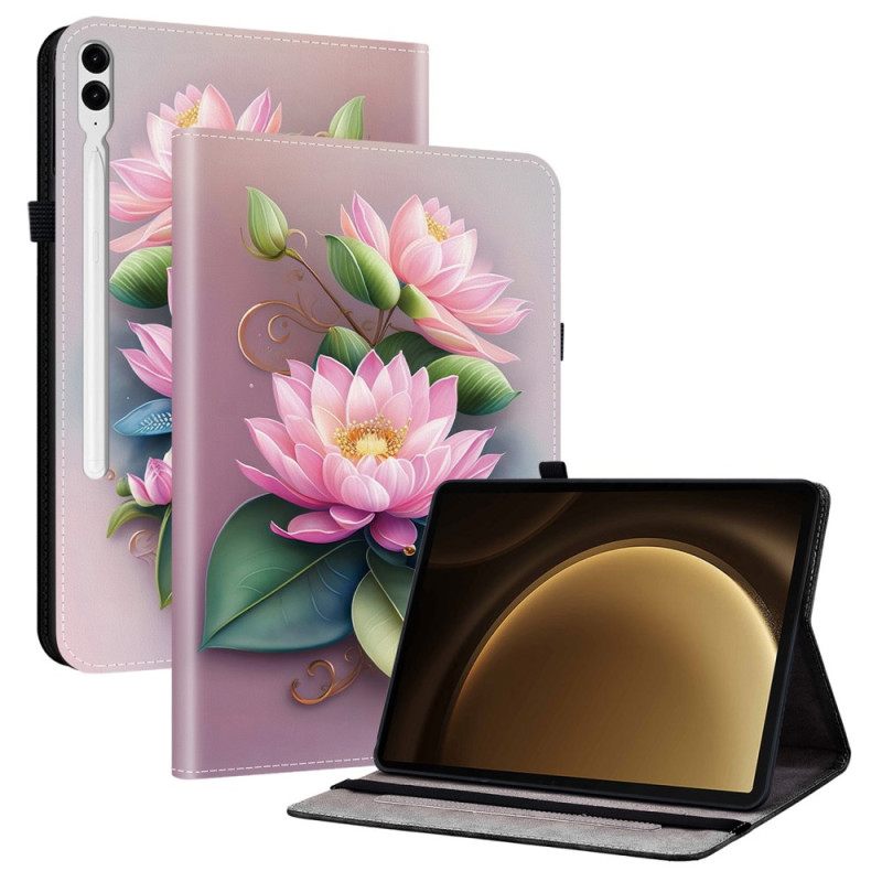 Δερματινη Θηκη Samsung Galaxy Tab S10 Plus Νούφαρα