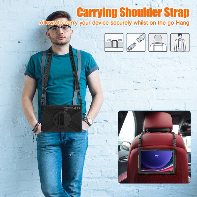 Κάλυμμα Samsung Galaxy Tab S10 Plus Ανθεκτική Βάση Και Λουράκι Ώμου