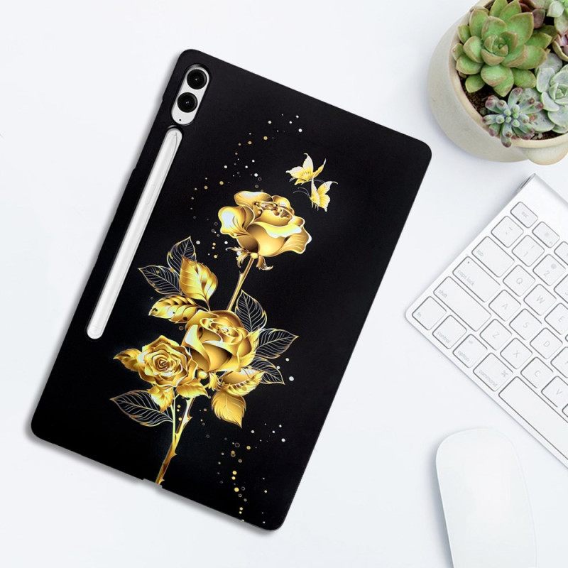 Κάλυμμα Samsung Galaxy Tab S10 Plus Golden Roses