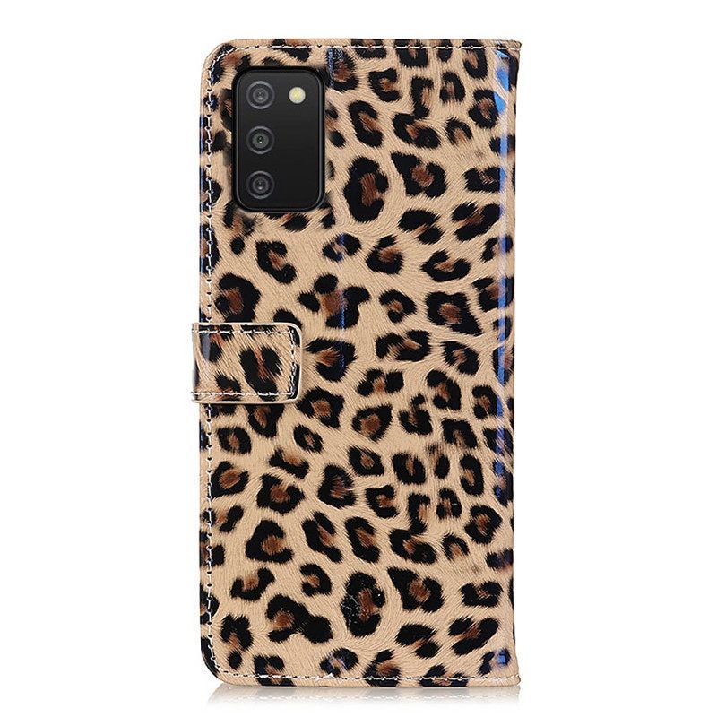 Θήκη Flip Samsung Galaxy A03s Λεοπάρδαλη
