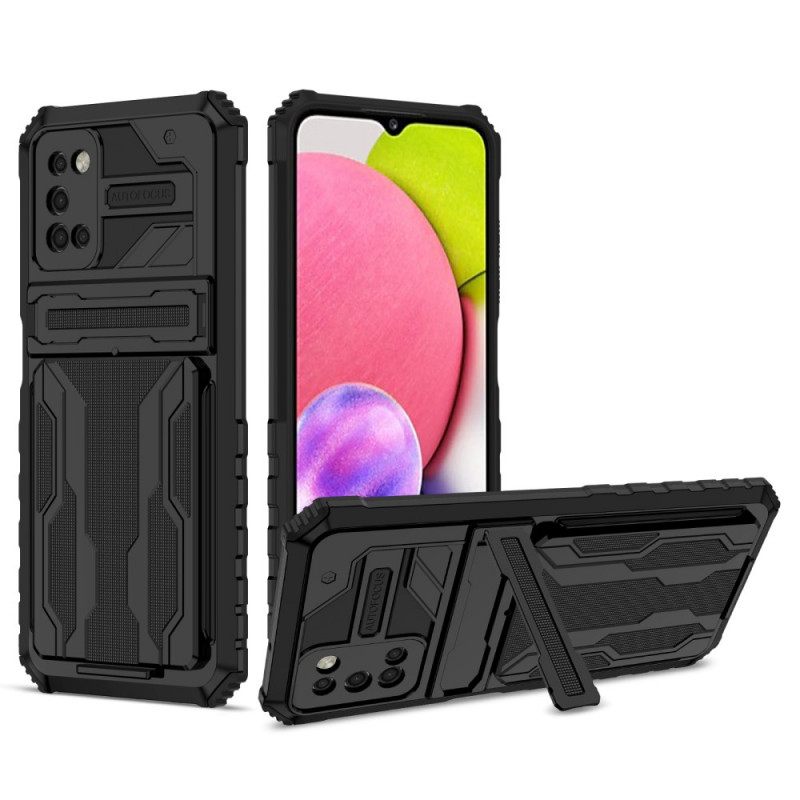 θηκη κινητου Samsung Galaxy A03s Θήκη Και Βάση Κάρτας Με Φερμουάρ