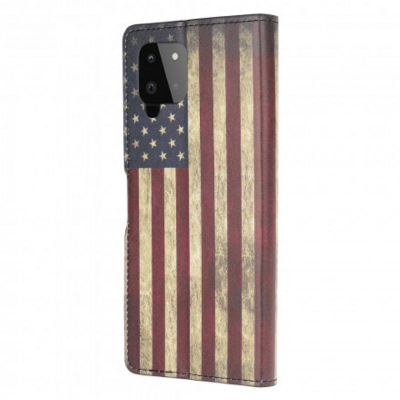 δερματινη θηκη Samsung Galaxy A22 4G Αμερικανική Σημαία