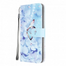 Κάλυμμα Samsung Galaxy A22 4G με κορδονι Diamond Strappy Butterflies