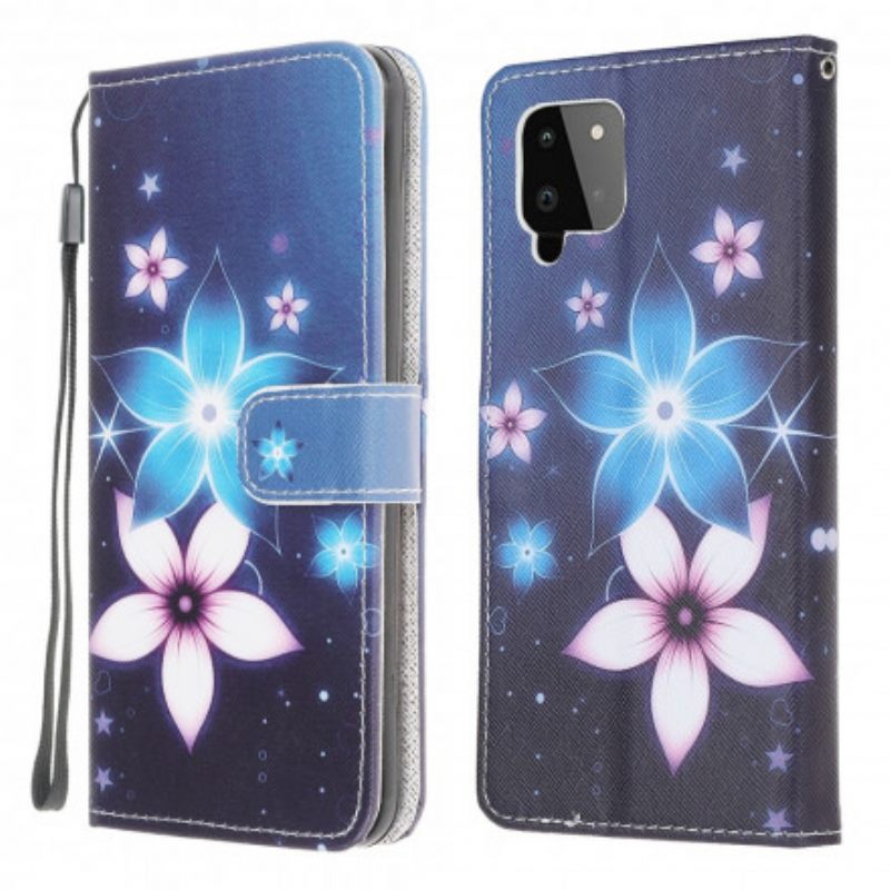 Κάλυμμα Samsung Galaxy A22 4G με κορδονι Lunar Strap Flowers