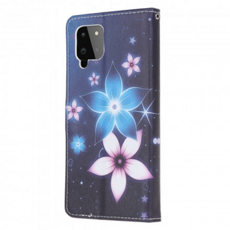 Κάλυμμα Samsung Galaxy A22 4G με κορδονι Lunar Strap Flowers