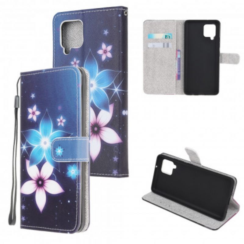 Κάλυμμα Samsung Galaxy A22 4G με κορδονι Lunar Strap Flowers