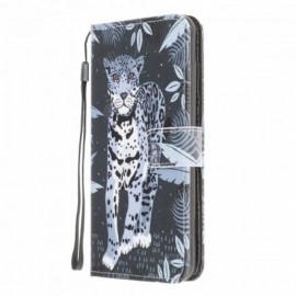 Κάλυμμα Samsung Galaxy A22 4G με κορδονι Strappy Leopard