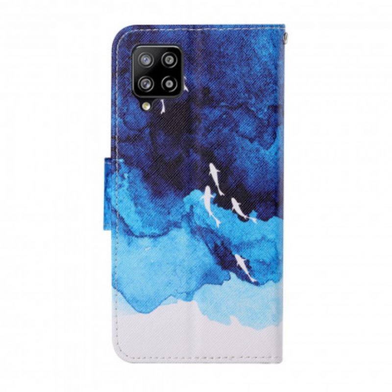 Κάλυμμα Samsung Galaxy A22 4G Θάλασσα Με Λουράκι