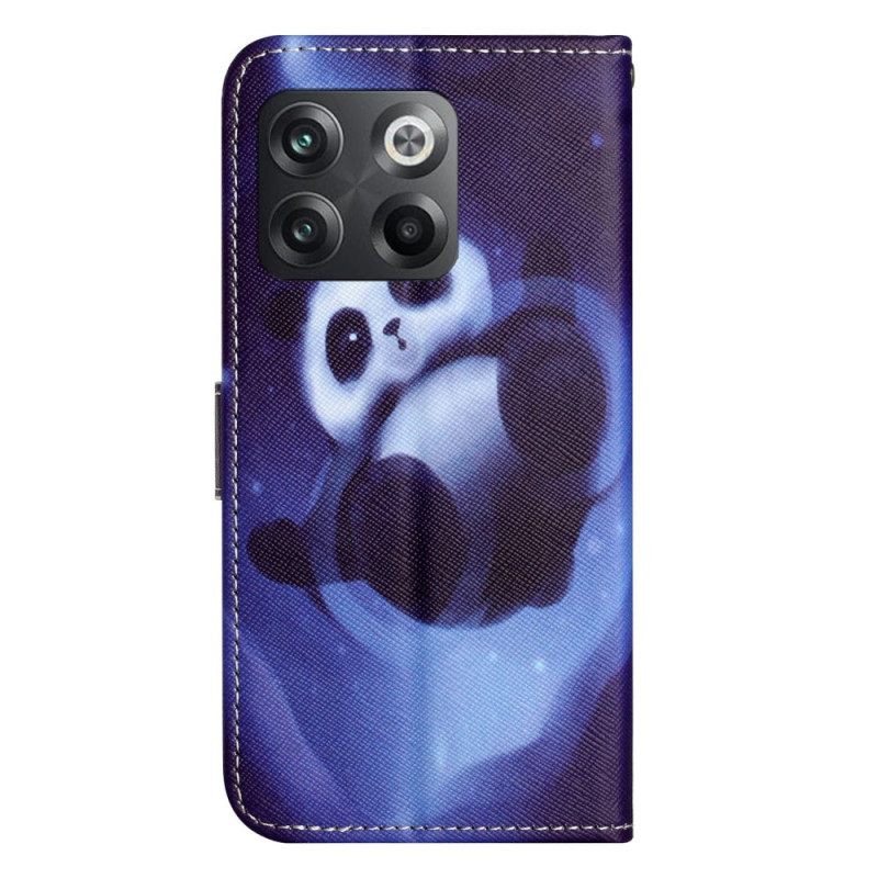 δερματινη θηκη OnePlus 10T 5G με κορδονι Strappy Space Panda