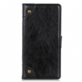 Κάλυμμα OnePlus 10T 5G Vintage Rivets Nappa Leather Style