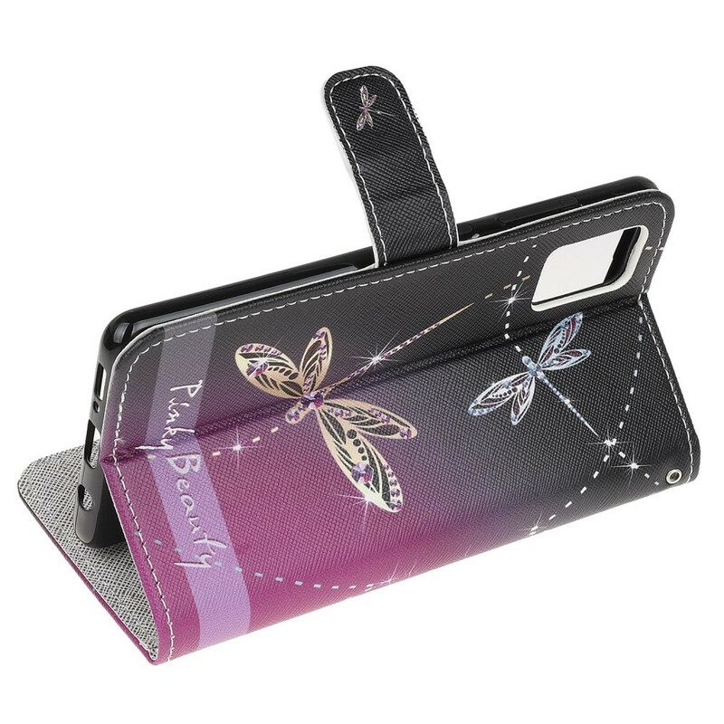 Θήκη Flip Samsung Galaxy A31 με κορδονι Strappy Dragonflies