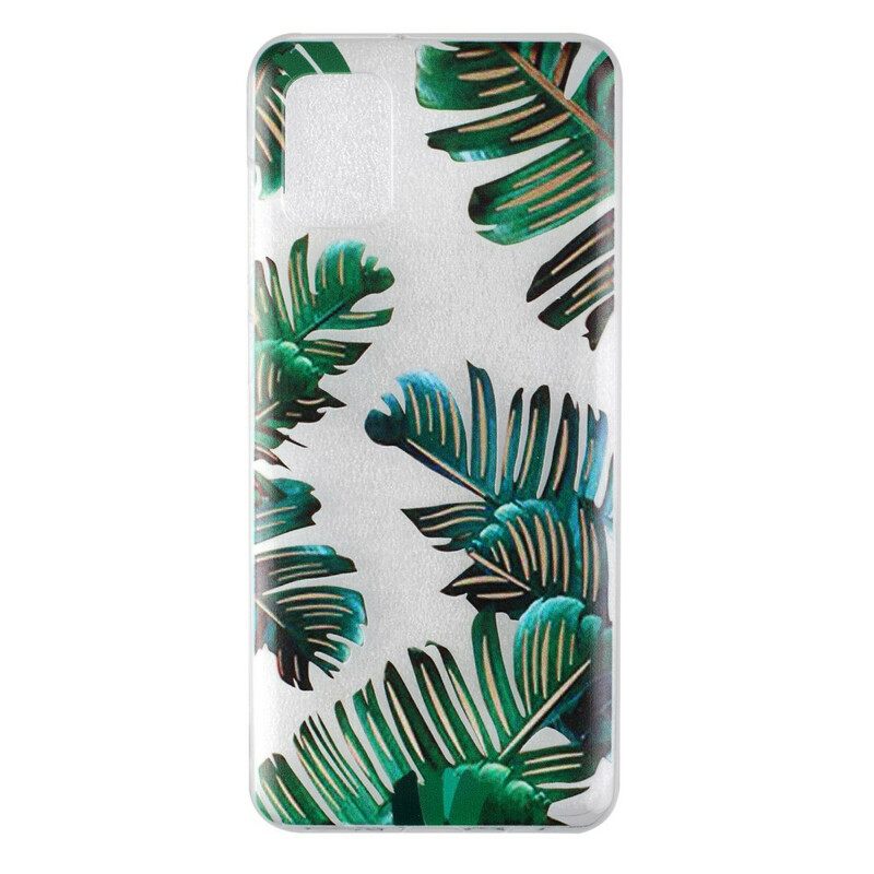 θηκη κινητου Samsung Galaxy A31 Διαφανή Πράσινα Φύλλα