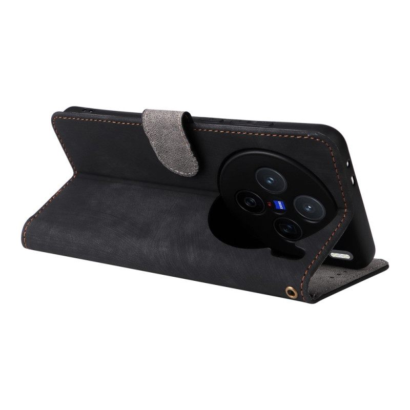 Δερματινη Θηκη Vivo X200 Σουέτ Με Λουρί