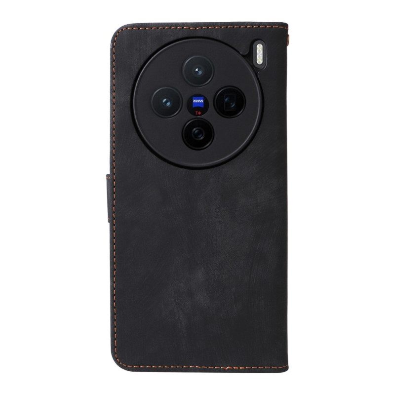 Δερματινη Θηκη Vivo X200 Σουέτ Με Λουρί