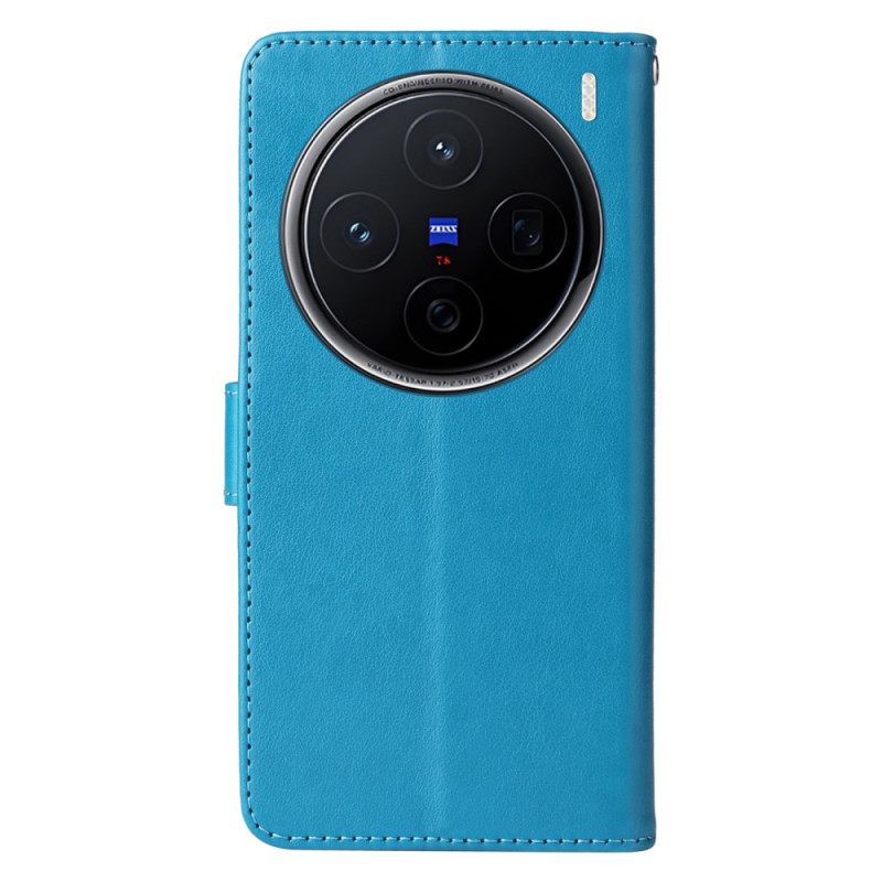 Θηκη Κινητου Vivo X200 Μοτίβο Με Λουλούδια Και Πεταλούδες