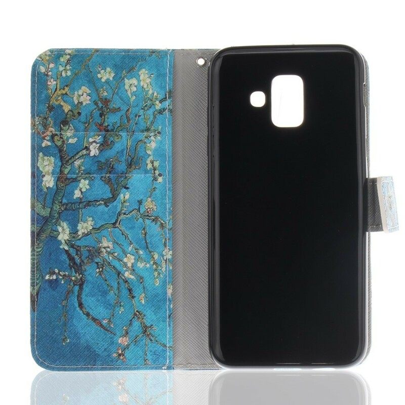 Θήκη Flip Samsung Galaxy A6 Ανθισμένο Δέντρο