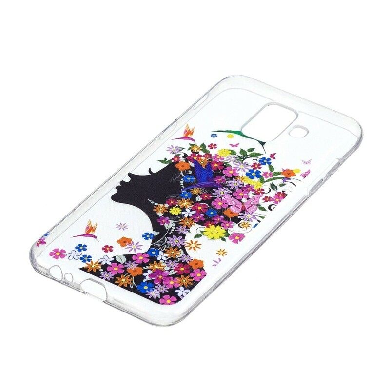 θηκη κινητου Samsung Galaxy A6 Διάφανα Φλοράλ Μαλλιά