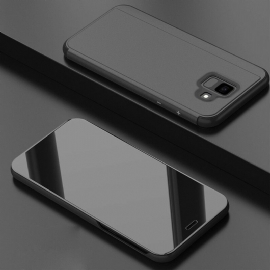 θηκη κινητου Samsung Galaxy A6 Καθρέφτης Και Δερμάτινο Εφέ