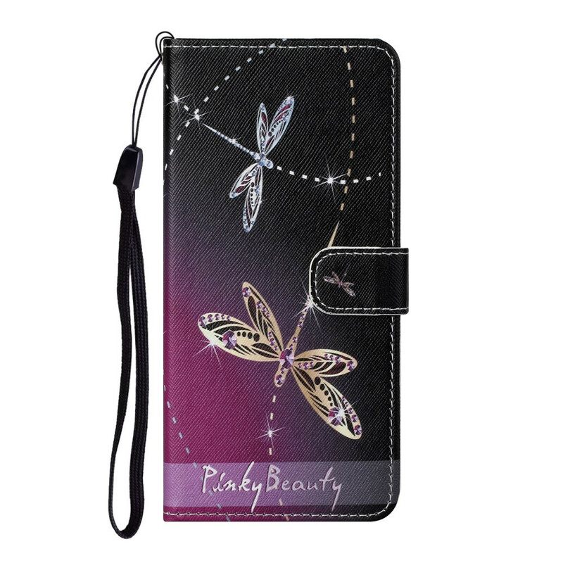 Κάλυμμα Huawei P Smart 2021 με κορδονι Strappy Dragonflies