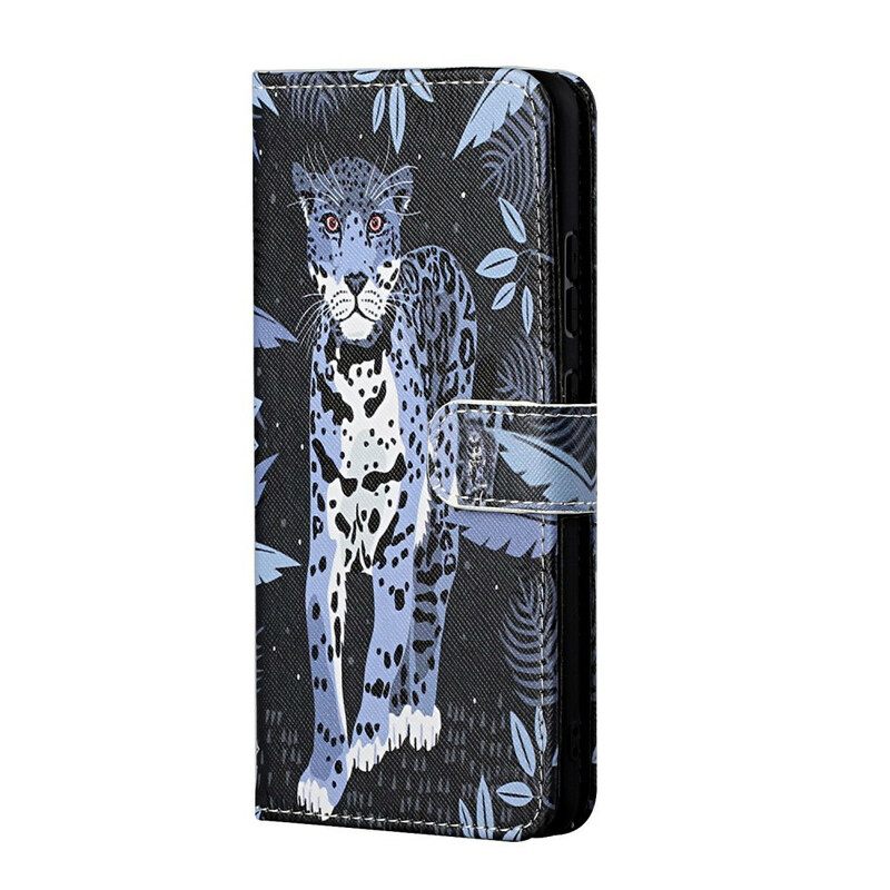 Θήκη Flip Huawei P Smart 2021 με κορδονι Strappy Leopard