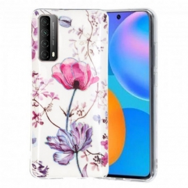 Θήκη Huawei P Smart 2021 Μαρμάρινα Λουλούδια