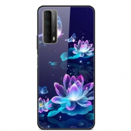 θηκη κινητου Huawei P Smart 2021 Fancy Flowers Tempered Glass