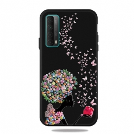 θηκη κινητου Huawei P Smart 2021 Γυναίκα Με Λουλούδια