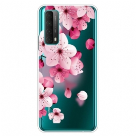 θηκη κινητου Huawei P Smart 2021 Μεγάλα Ροζ Λουλούδια