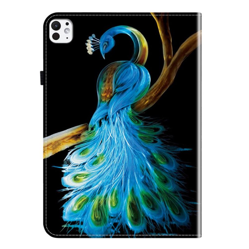 Δερματινη Θηκη iPad Pro 13 (2025) Σχέδιο Παγωνιού Σιλικόνης