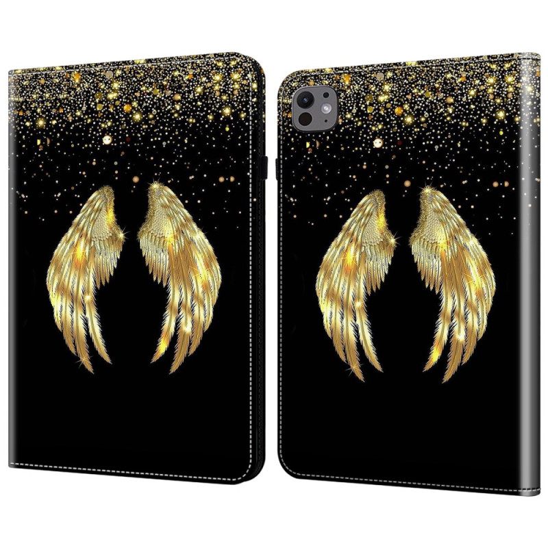 Δερματινη Θηκη iPad Pro 13 (2025) Χρυσά Φτερά