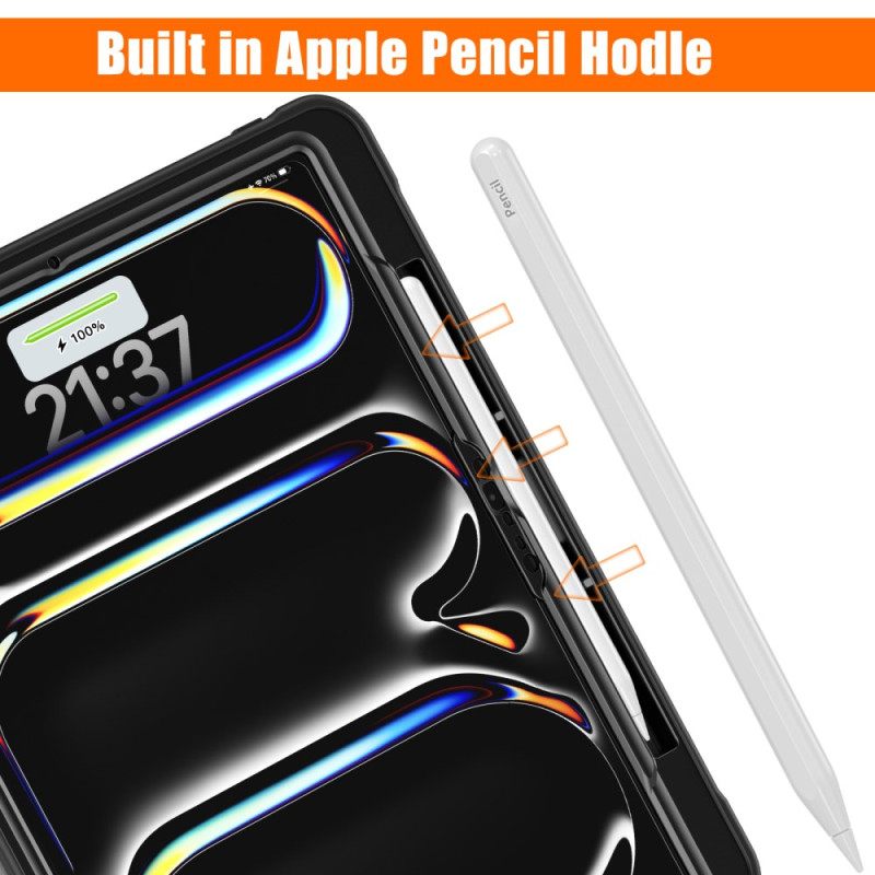 Κάλυμμα iPad Pro 13 (2025) Περιστρεφόμενη Βάση Και Θήκη Γραφίδας