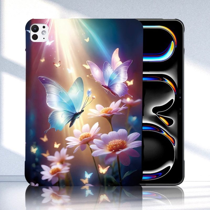 Κάλυμμα iPad Pro 13 (2025) Πεταλούδες Στο Φως Σιλικόνης