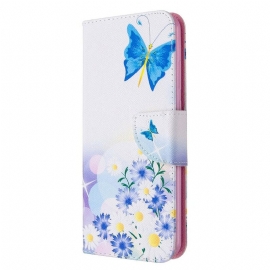 Κάλυμμα Huawei Y6p Ζωγραφισμένες Πεταλούδες Και Λουλούδια