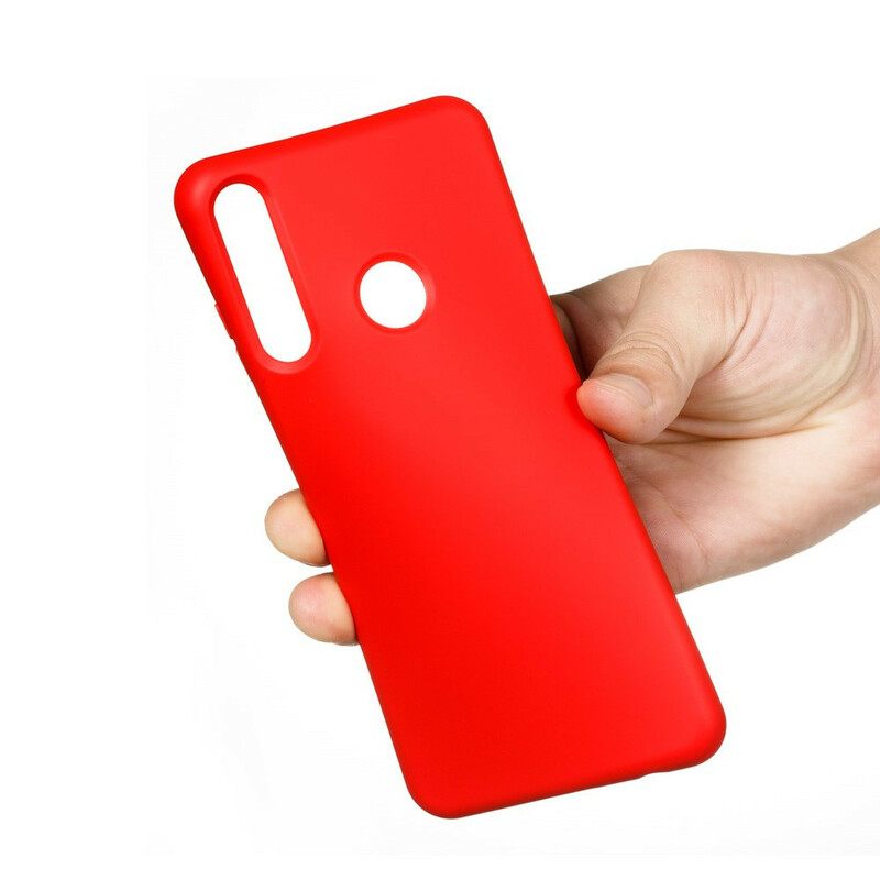Θήκη Huawei Y6p Υγρή Σιλικόνη Με Κορδόνι
