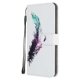 δερματινη θηκη Samsung Galaxy Note 20 με κορδονι Φτερό Με Λουρί
