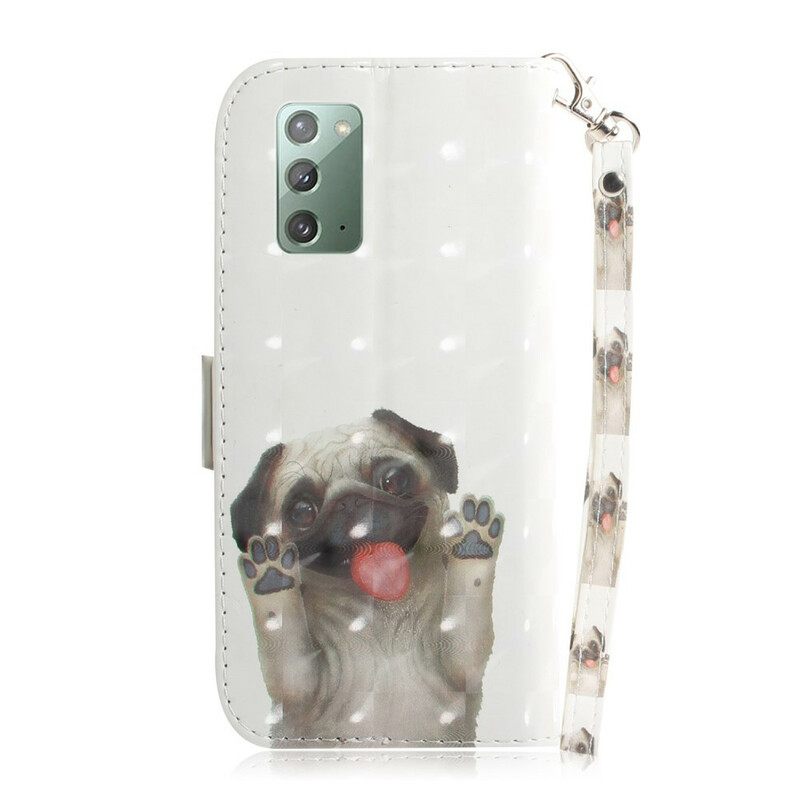 δερματινη θηκη Samsung Galaxy Note 20 με κορδονι Love My Dog Thong