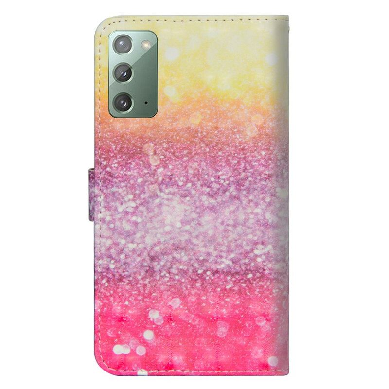 Κάλυμμα Samsung Galaxy Note 20 Ματζέντα Glitter Gradient